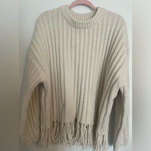 h&m fringe sweater
